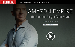 Screenshot of Amazon Empire documentary trailer screen