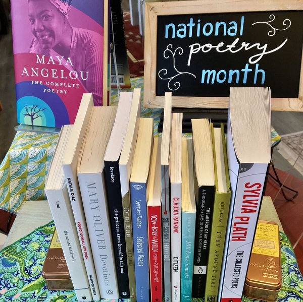 Brick and Mortar Books Poetry Display