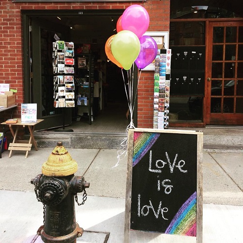 I Am Books "Love is love" chalkboard